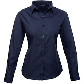 Premier PR300 Women’s Navy Poplin Blouse 16