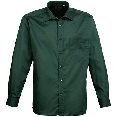 Premier Workwear Poplin Bottle Green Shirt