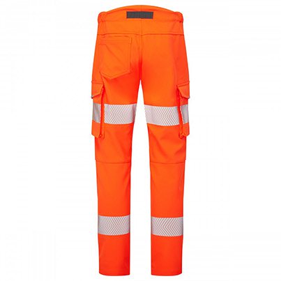 Leo EcoViz Starcross Women’s Orange Hi-Vis Stretch Trousers