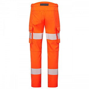 Leo EcoViz Starcross Women’s Orange Hi-Vis Stretch Trousers