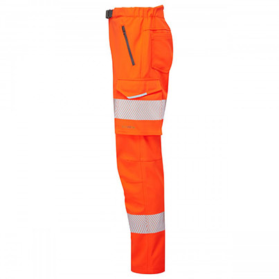 Leo EcoViz Starcross Women’s Orange Hi-Vis Stretch Trousers