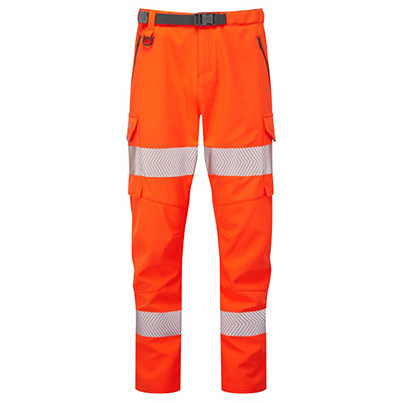 Leo EcoViz Starcross Women’s Orange Hi-Vis Stretch Trousers