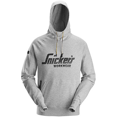 Snickers 2894 Men’s Grey Melange Logo Hoodie