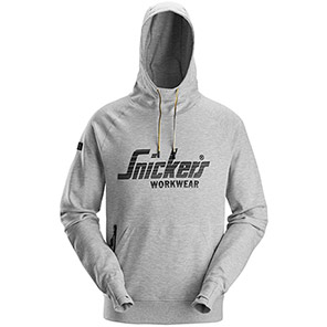 Snickers 2894 Men’s Grey Melange Logo Hoodie S