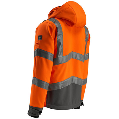 MASCOT SAFE SUPREME Blackpool Orange/Anthracite Grey Hi-Vis Softshell Jacket