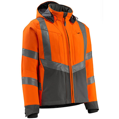 MASCOT SAFE SUPREME Blackpool Orange/Anthracite Grey Hi-Vis Softshell Jacket