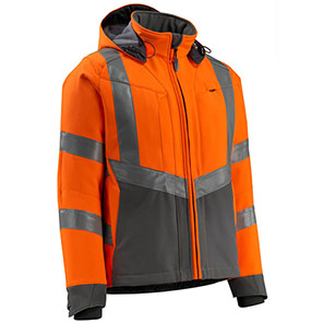 MASCOT SAFE SUPREME Blackpool Orange/Anthracite Grey Hi-Vis Softshell Jacket