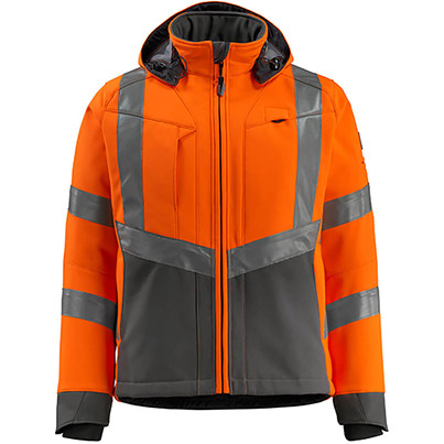 MASCOT SAFE SUPREME Blackpool Orange/Anthracite Grey Hi-Vis Softshell Jacket