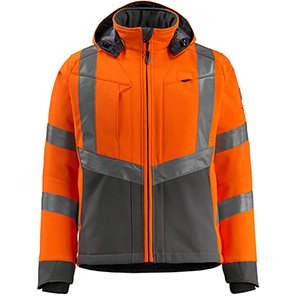 MASCOT SAFE SUPREME Blackpool Orange/Anthracite Grey Hi-Vis Softshell Jacket 2XL