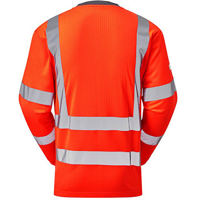 Leo Riverton Men’s Orange Long-Sleeve Hi-Vis T-Shirt