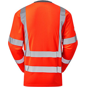 Leo Riverton Men’s Orange Long-Sleeve Hi-Vis T-Shirt