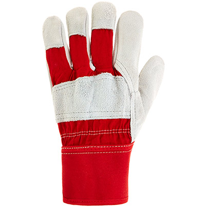 Arco Grey/Red Split-Leather Rigger Gloves