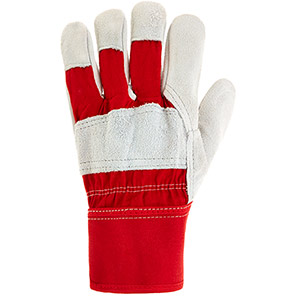 Arco Grey/Red Split-Leather Rigger Gloves 10