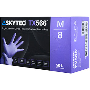 50 TX566 AQL0.65 Nitrile Glvs