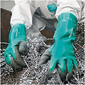 Ansell AlphaTec 58-835 Green Chemical Gloves