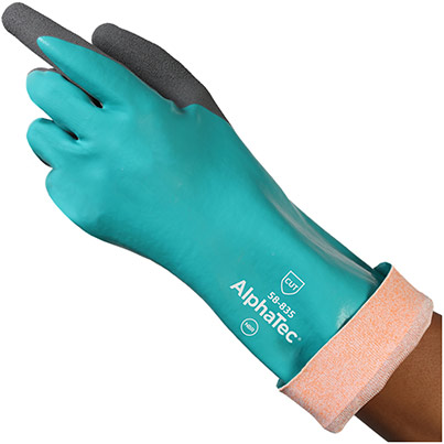 Ansell AlphaTec 58-835 Green Chemical Gloves