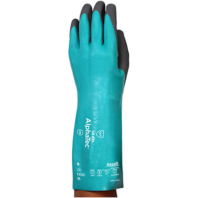 Ansell AlphaTec 58-835 Green Chemical Gloves