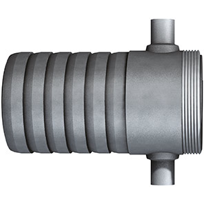 Aluminium Male 4in URT Pin Lug x 102mm Hose Tail