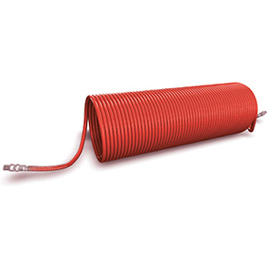 Red Nylon 3/8in Coiled Air Hose 9mm/12mm x 10m
