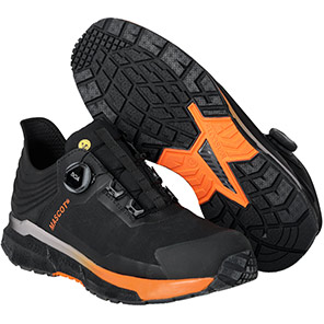 MASCOT FOOTWEAR CUSTOMIZED F1680 Black/Orange Narrow-Fit BOA S3S Safety Trainers