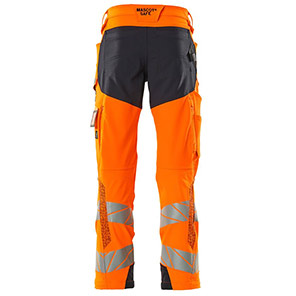 MASCOT ACCELERATE SAFE 19079 Orange/Navy Trousers with Holster Pockets 42R