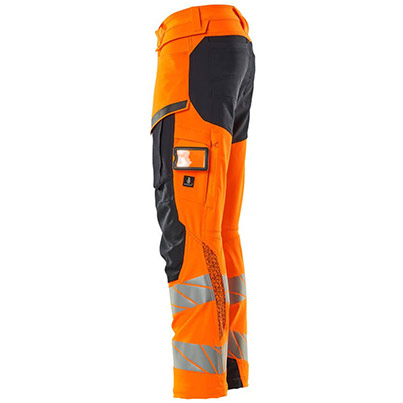 MASCOT ACCELERATE SAFE 19079 Orange/Navy Trousers with Holster Pockets 42R
