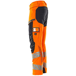 MASCOT ACCELERATE SAFE 19079 Orange/Navy Trousers with Holster Pockets 42R