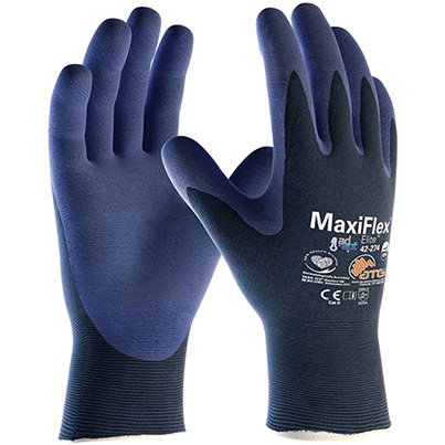 ATG MaxiFlex Elite with Ad-Apt Palm Coated Blue/Blue