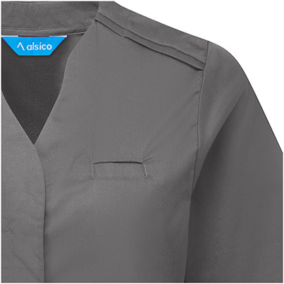 Alsico NLN1 Female Notch Neck Tunic Charcoal