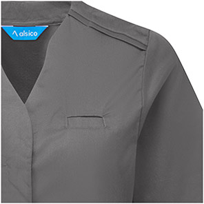 Alsico NLN1 Female Notch Neck Tunic Charcoal