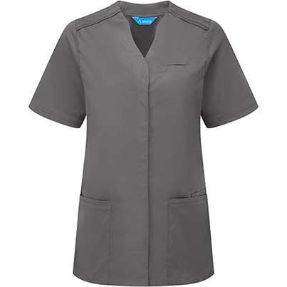 Alsico NLN1 Female Notch Neck Tunic Charcoal