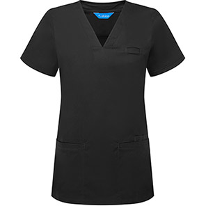 Alsico NVF1 Lds Blk VNeck ScrubTunic 4XL