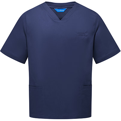 Alsico NVU1 Unisex Navy V-Neck Scrub Tunic