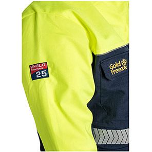 Flexitog Goldfreeze Hi-Glo 25 Performance Yellow/Navy Coldstore Jacket