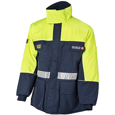 Flexitog Goldfreeze Hi-Glo 25 Performance Yellow/Navy Coldstore Jacket