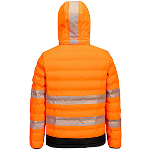 Portwest S548 Orange/Black Hi-Vis Ultrasonic Heated Tunnel Jacket