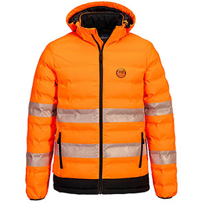 Portwest S548 Orange/Black Hi-Vis Ultrasonic Heated Tunnel Jacket 3XL