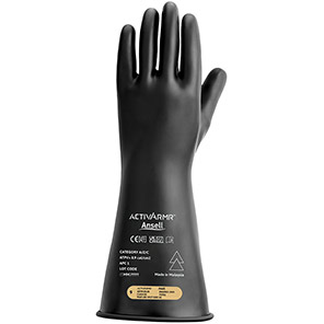Ansell ActivArmr Black Class-00 Electrical Safety Gloves 12