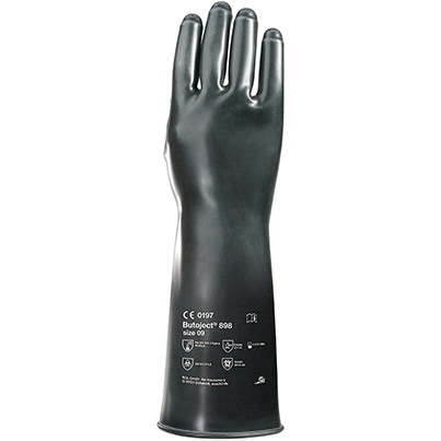 KCL Butoject 898 Black Butyl Rubber Antistatic Chemical-Resistant Gloves