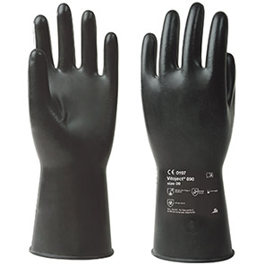 KCL VitoJect 890 Black Chemical-Resistant Gloves