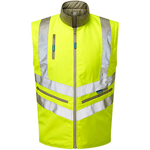 PULSAR PROTECT P312-R Yellow Hi-Vis Body Warmer 6XL
