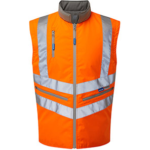 PULSAR PROTECT PR313-R Orange Hi-Vis Body Warmer 6XL