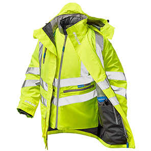PULSAR PROTECT P314-R Yellow 4-in-1 Hi-Vis Coat