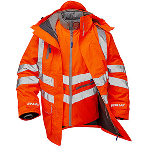 PULSAR PROTECT P315-R Orange 4-in-1 Hi-Vis Coat 6XL