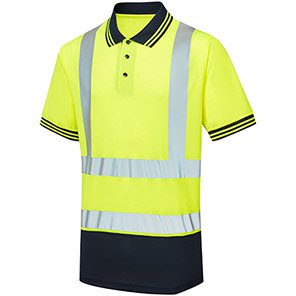 PULSAR PROTECT P300-R Yellow/Navy Hi-Vis Polo Shirt