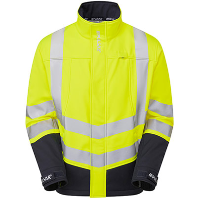 PULSAR PROTECT P306-R Yellow/Navy Hi-Vis Softshell Jacket