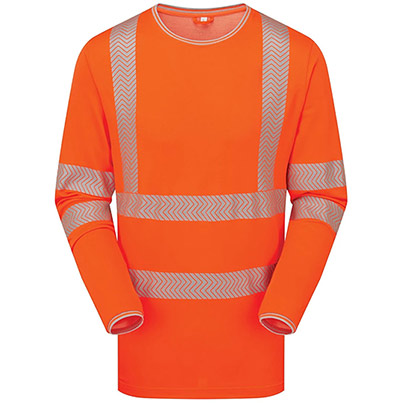 PULSAR LIFE LFE936NB Orange Hi-Vis Long-Sleeve T-Shirt