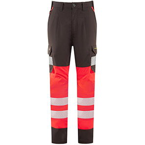 Leo Winswell Women’s Red/Grey Hi-Vis Trousers 26R