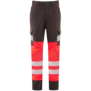 Leo Winswell Women’s Red/Grey Hi-Vis Trousers 26R