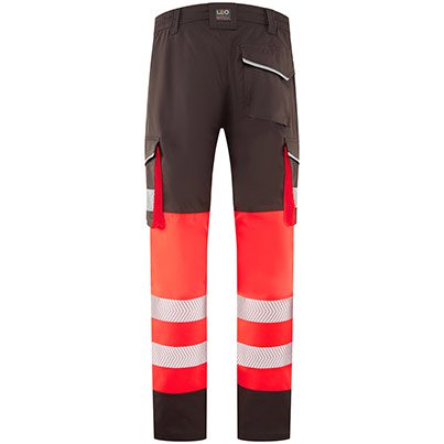 Leo Winsford Hi-Vis Red/Grey Trousers